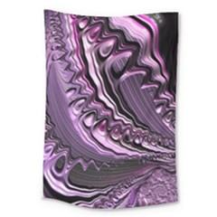 Purple Fractal Flowing Fantasy Large Tapestry by Pakrebo