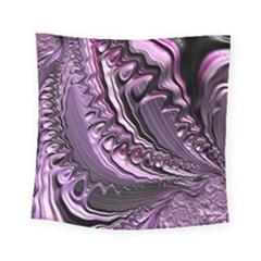 Purple Fractal Flowing Fantasy Square Tapestry (small) by Pakrebo