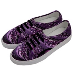 Purple Fractal Flowing Fantasy Men s Classic Low Top Sneakers by Pakrebo