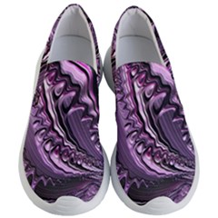 Purple Fractal Flowing Fantasy Women s Lightweight Slip Ons