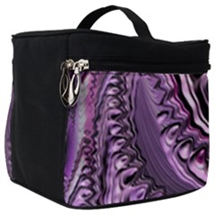 Purple Fractal Flowing Fantasy Make Up Travel Bag (big)