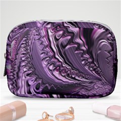 Purple Fractal Flowing Fantasy Make Up Pouch (small)