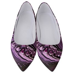 Purple Fractal Flowing Fantasy Women s Low Heels by Pakrebo