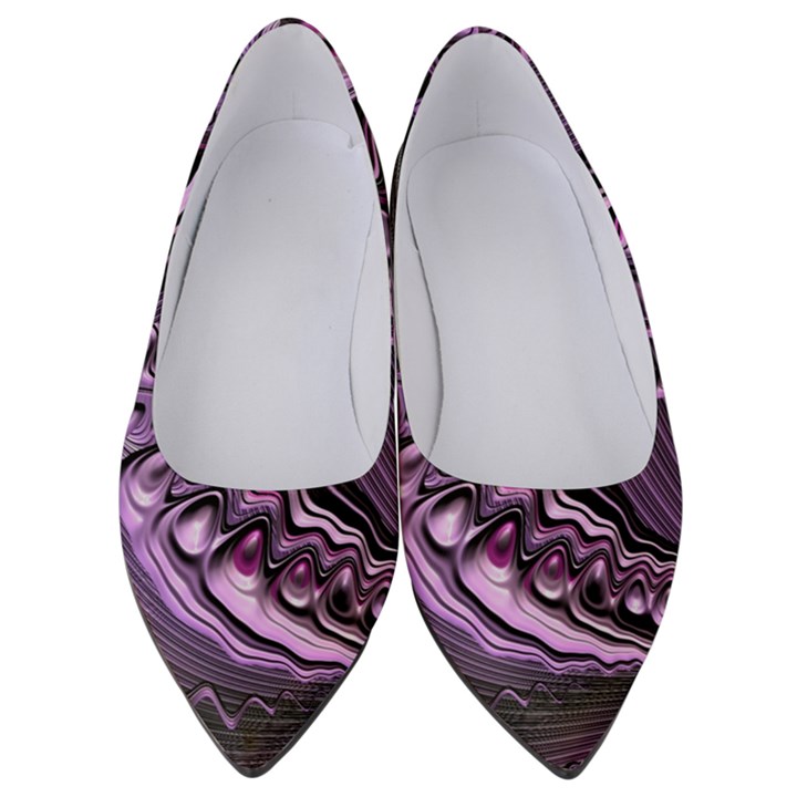 Purple Fractal Flowing Fantasy Women s Low Heels