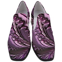 Purple Fractal Flowing Fantasy Slip On Heel Loafers by Pakrebo