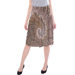 Fractal Art Pattern 3d Artwork Midi Beach Skirt by Pakrebo