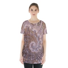 Fractal Art Pattern 3d Artwork Skirt Hem Sports Top by Pakrebo