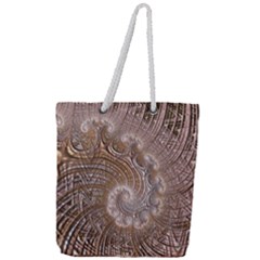 Fractal Art Pattern 3d Artwork Full Print Rope Handle Tote (large)