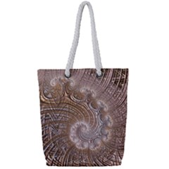 Fractal Art Pattern 3d Artwork Full Print Rope Handle Tote (small)