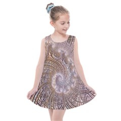 Fractal Art Pattern 3d Artwork Kids  Summer Dress