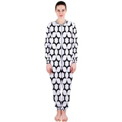 Pattern Star Repeating Black White Onepiece Jumpsuit (ladies)  by Pakrebo