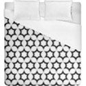 Pattern Star Repeating Black White Duvet Cover (King Size) View1