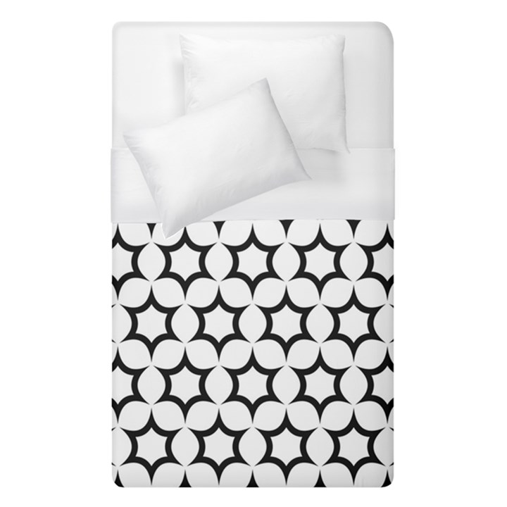 Pattern Star Repeating Black White Duvet Cover (Single Size)