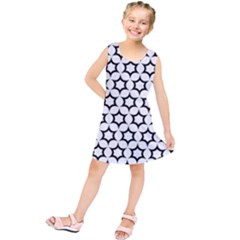 Pattern Star Repeating Black White Kids  Tunic Dress by Pakrebo