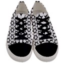 Pattern Star Repeating Black White Men s Low Top Canvas Sneakers View1