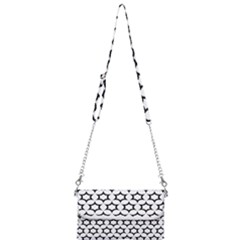 Pattern Star Repeating Black White Mini Crossbody Handbag