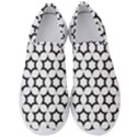 Pattern Star Repeating Black White Men s Slip On Sneakers View1