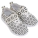 Pattern Star Repeating Black White Kids  Velcro Strap Shoes View3