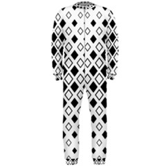 Square Diagonal Pattern Monochrome Onepiece Jumpsuit (men)  by Pakrebo