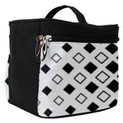 Square Diagonal Pattern Monochrome Make Up Travel Bag (small) by Pakrebo