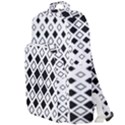 Square Diagonal Pattern Monochrome Double Compartment Backpack View1