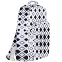 Square Diagonal Pattern Monochrome Double Compartment Backpack View2