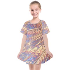 Flourish Artwork Fractal Expanding Kids  Smock Dress