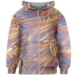 Flourish Artwork Fractal Expanding Kids  Zipper Hoodie Without Drawstring by Pakrebo