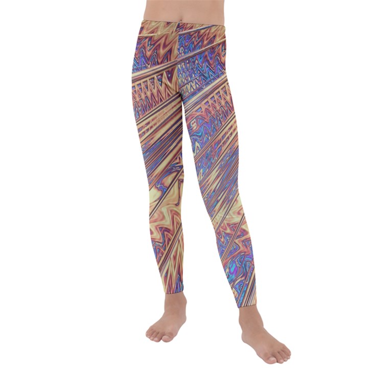 Flourish Artwork Fractal Expanding Kids  Lightweight Velour Leggings