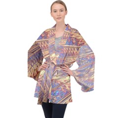 Flourish Artwork Fractal Expanding Velvet Kimono Robe