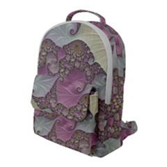 Pastels Cream Abstract Fractal Flap Pocket Backpack (large)