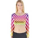 Polka Dots Spectrum Colours Dots Long Sleeve Crop Top View1