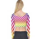 Polka Dots Spectrum Colours Dots Long Sleeve Crop Top View2