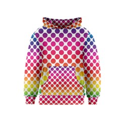 Polka Dots Spectrum Colours Dots Kids  Pullover Hoodie by Pakrebo