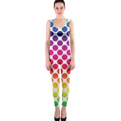 Polka Dots Spectrum Colours Dots One Piece Catsuit by Pakrebo