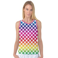 Polka Dots Spectrum Colours Dots Women s Basketball Tank Top by Pakrebo