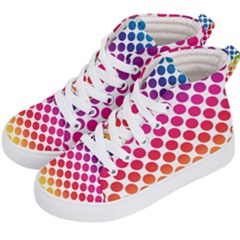 Polka Dots Spectrum Colours Dots Kids  Hi-top Skate Sneakers