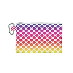 Polka Dots Spectrum Colours Dots Canvas Cosmetic Bag (small)