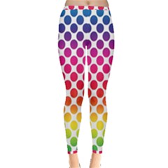 Polka Dots Spectrum Colours Dots Inside Out Leggings