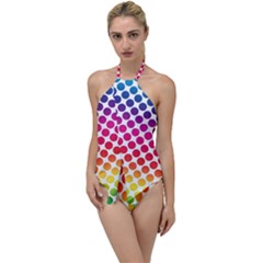 Polka Dots Spectrum Colours Dots Go With The Flow One Piece Swimsuit