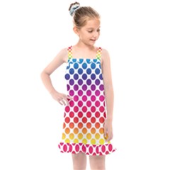 Polka Dots Spectrum Colours Dots Kids  Overall Dress