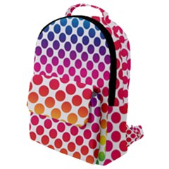 Polka Dots Spectrum Colours Dots Flap Pocket Backpack (small)