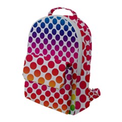 Polka Dots Spectrum Colours Dots Flap Pocket Backpack (large)