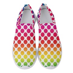 Polka Dots Spectrum Colours Dots Women s Slip On Sneakers