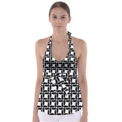 Ellipse Pattern Background Babydoll Tankini Top