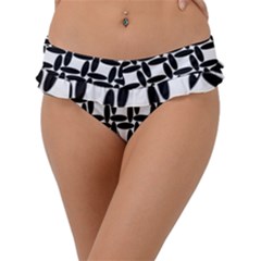 Ellipse Pattern Background Frill Bikini Bottom