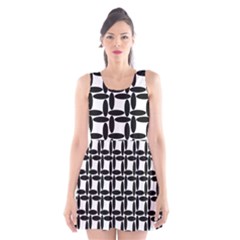 Ellipse Pattern Background Scoop Neck Skater Dress by Pakrebo