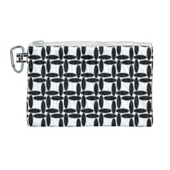 Ellipse Pattern Background Canvas Cosmetic Bag (large)