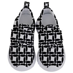 Ellipse Pattern Background Kids  Velcro No Lace Shoes