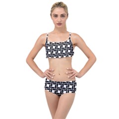 Ellipse Pattern Background Layered Top Bikini Set